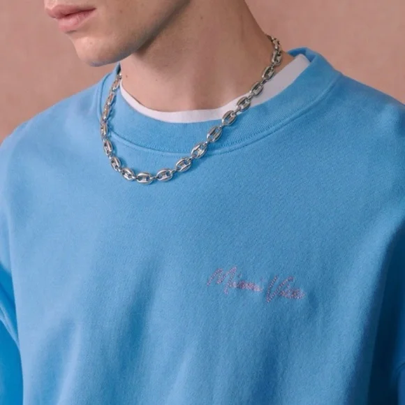 Maison Labiche Paris Charonne Crewneck Sweatshirt With Miami Vice Embroidery - Picture 8 of 8
